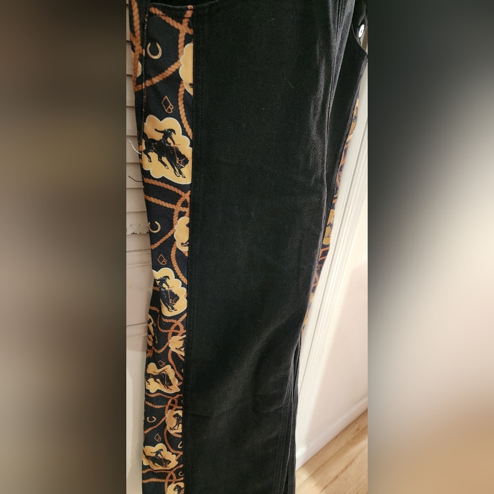 Two 2 Fly Pony Overalls - Western Black Overalls M - Picture 5 of 8